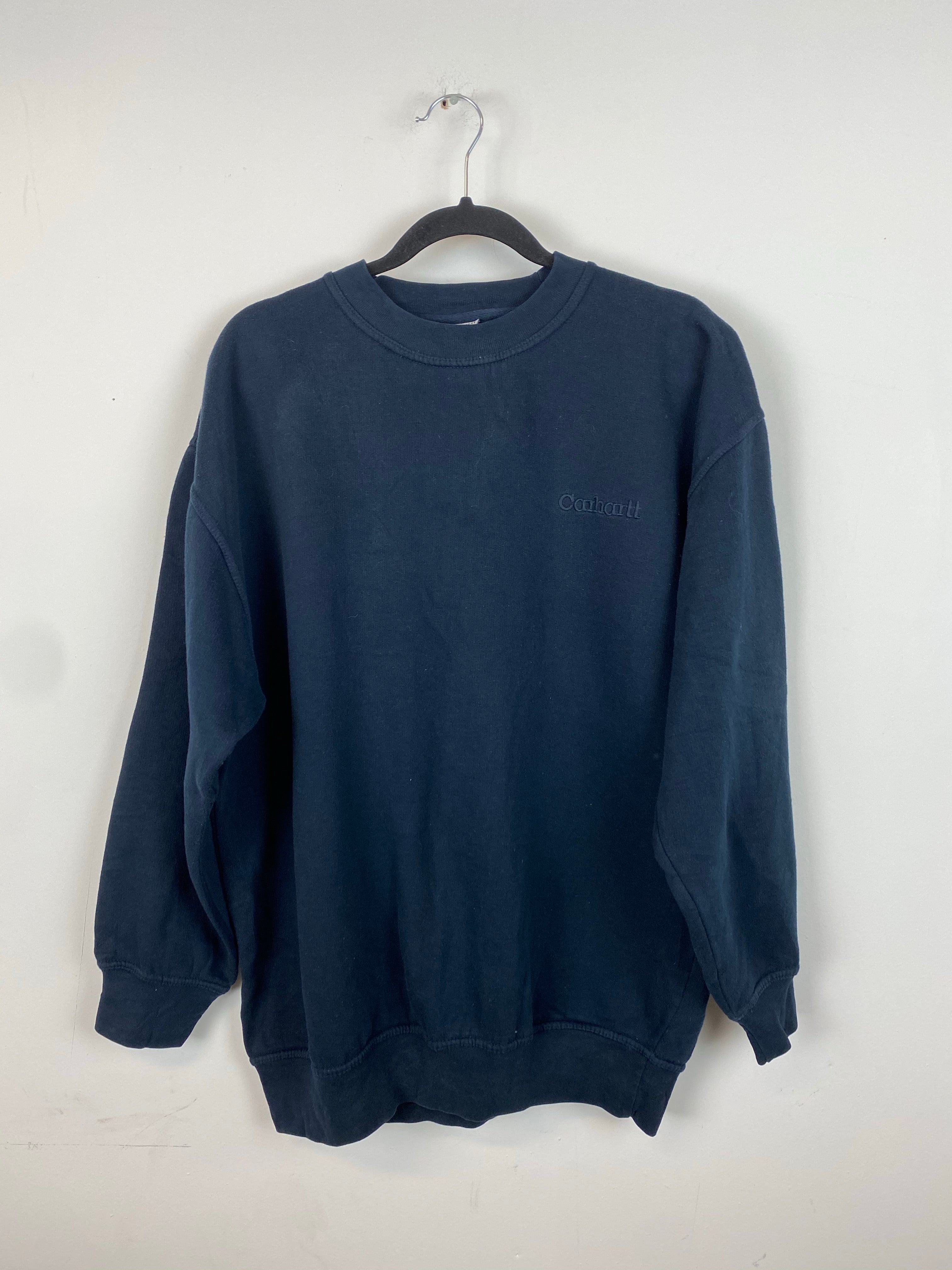 Vintage Navy Carhartt embroidered crewneck - M