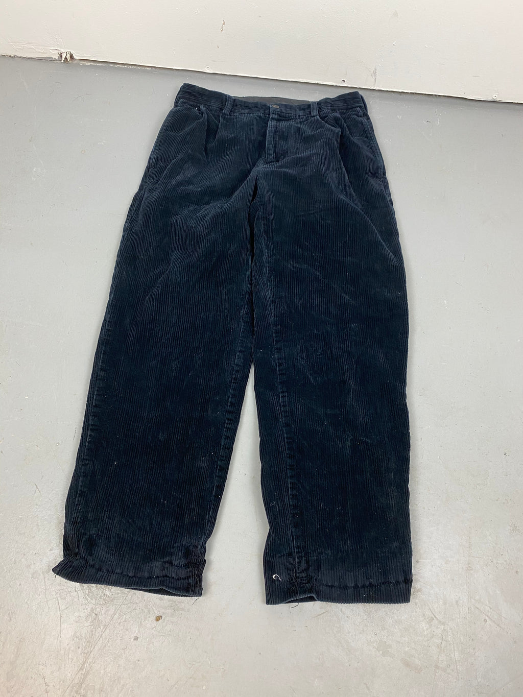 Deep navy baggy corduroy pants