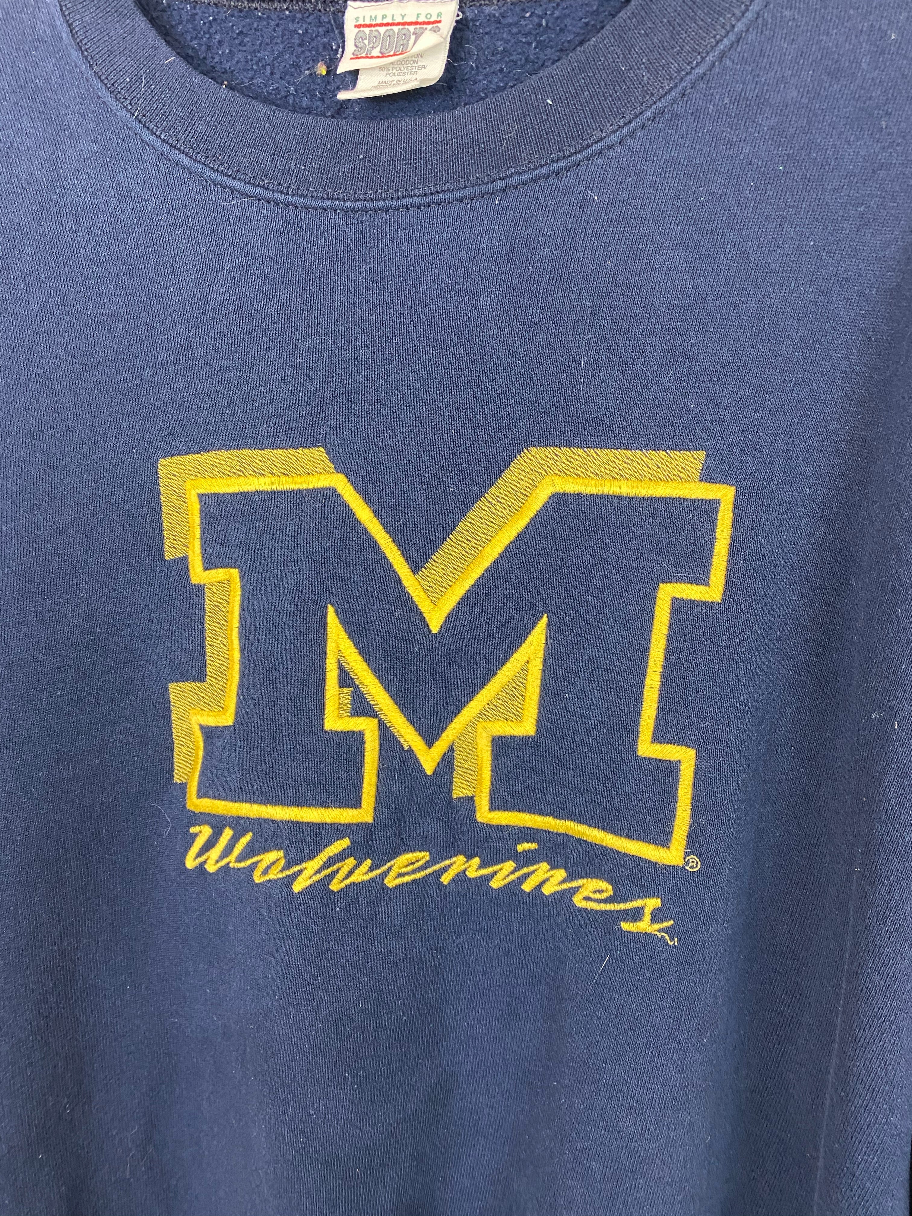 Vintage embroidered Michigan crewneck - L