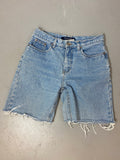 90s High Waisted Bill Bass Frayed Denim Shorts - 31in