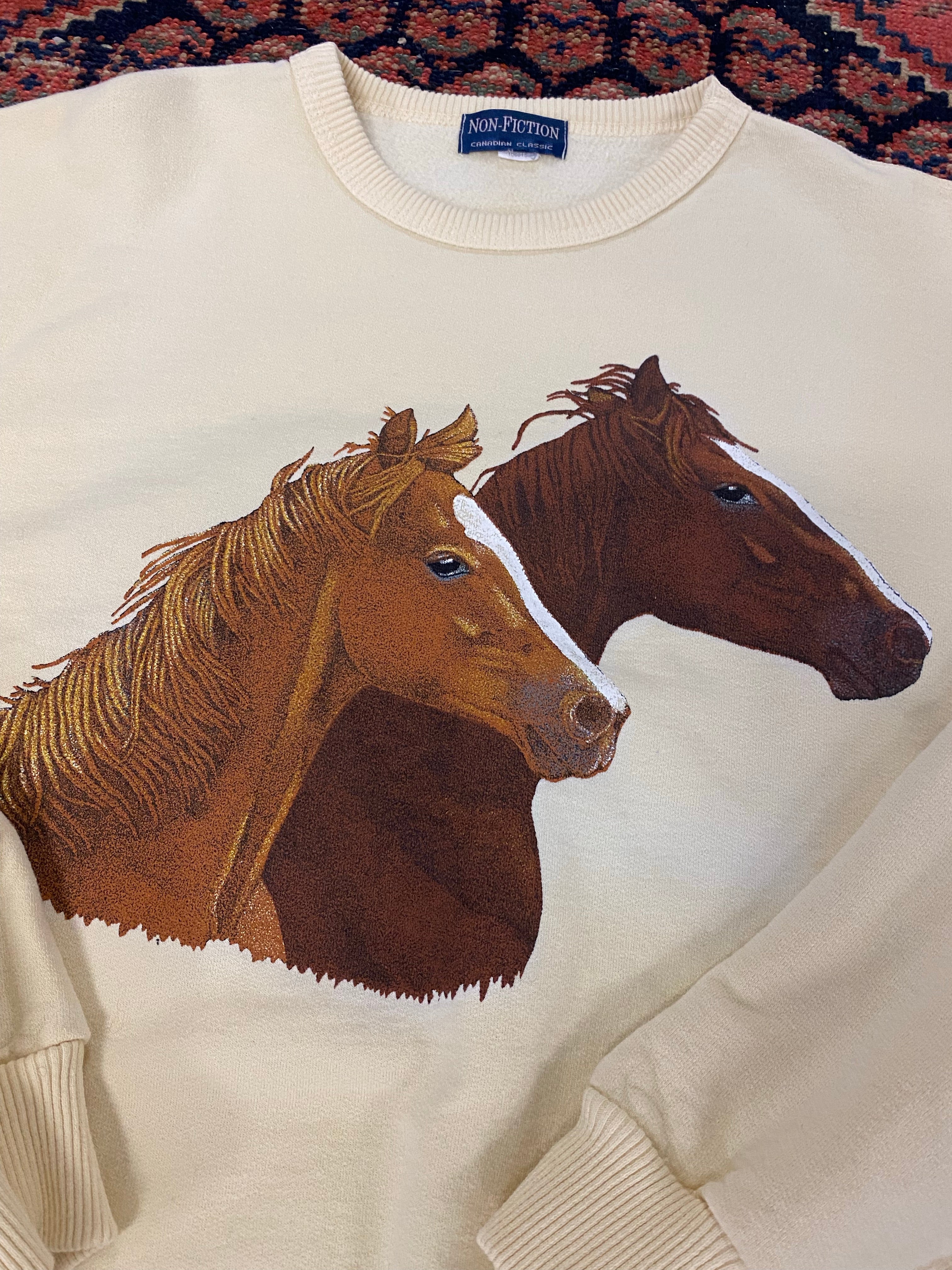 90s Horse Crewneck - L