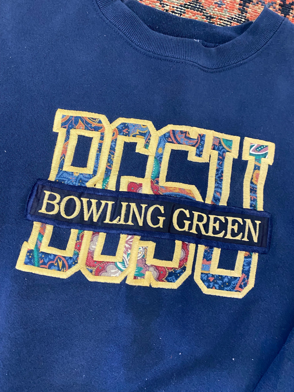 Vintage Embroidered Bowling Green University Crewneck - M