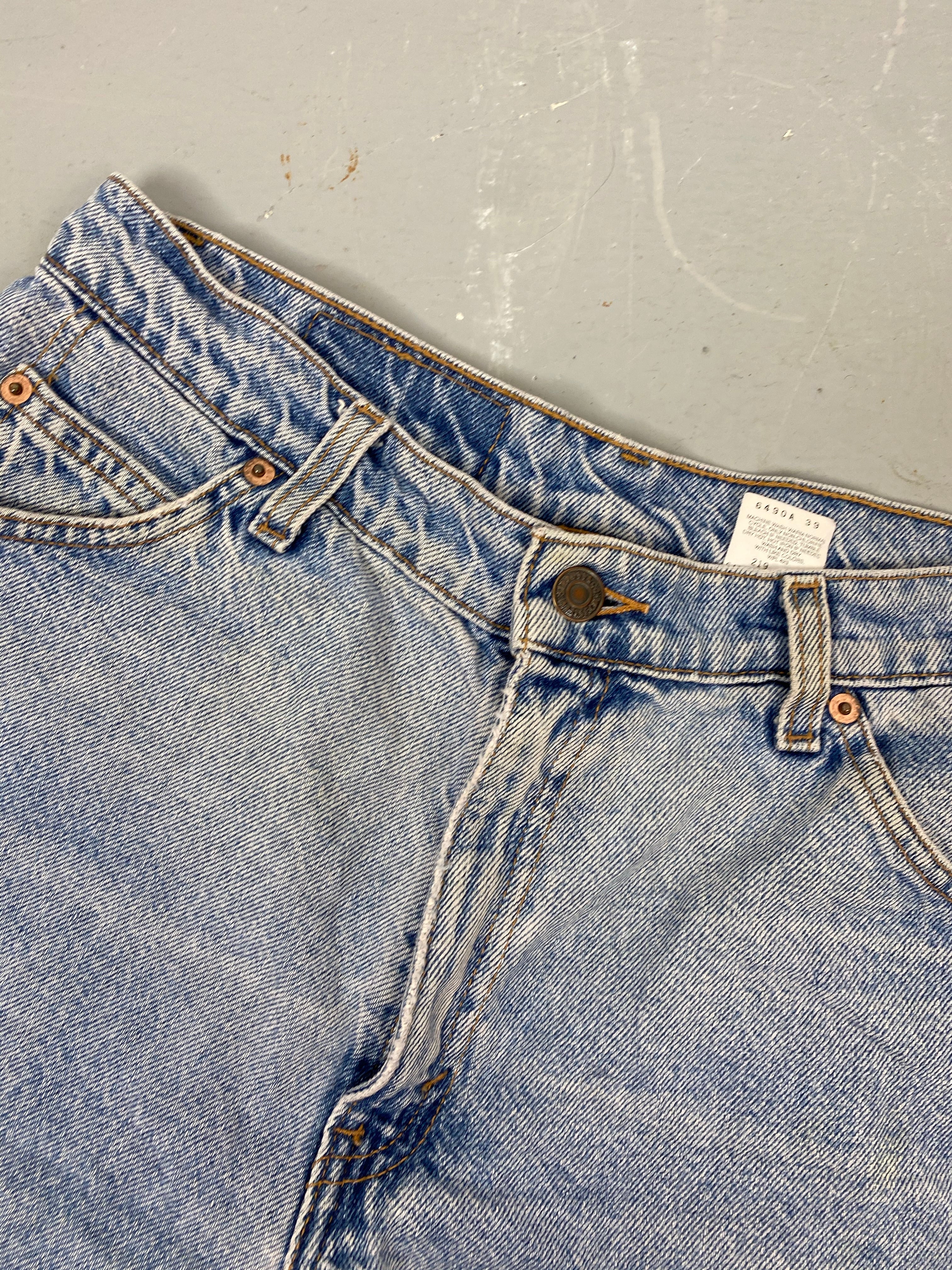 90s Orange Tab High Waisted Levi’s Denim Shorts - 30in