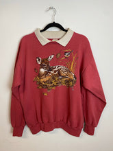 Load image into Gallery viewer, 90s Collared Deer Crewneck - M/L