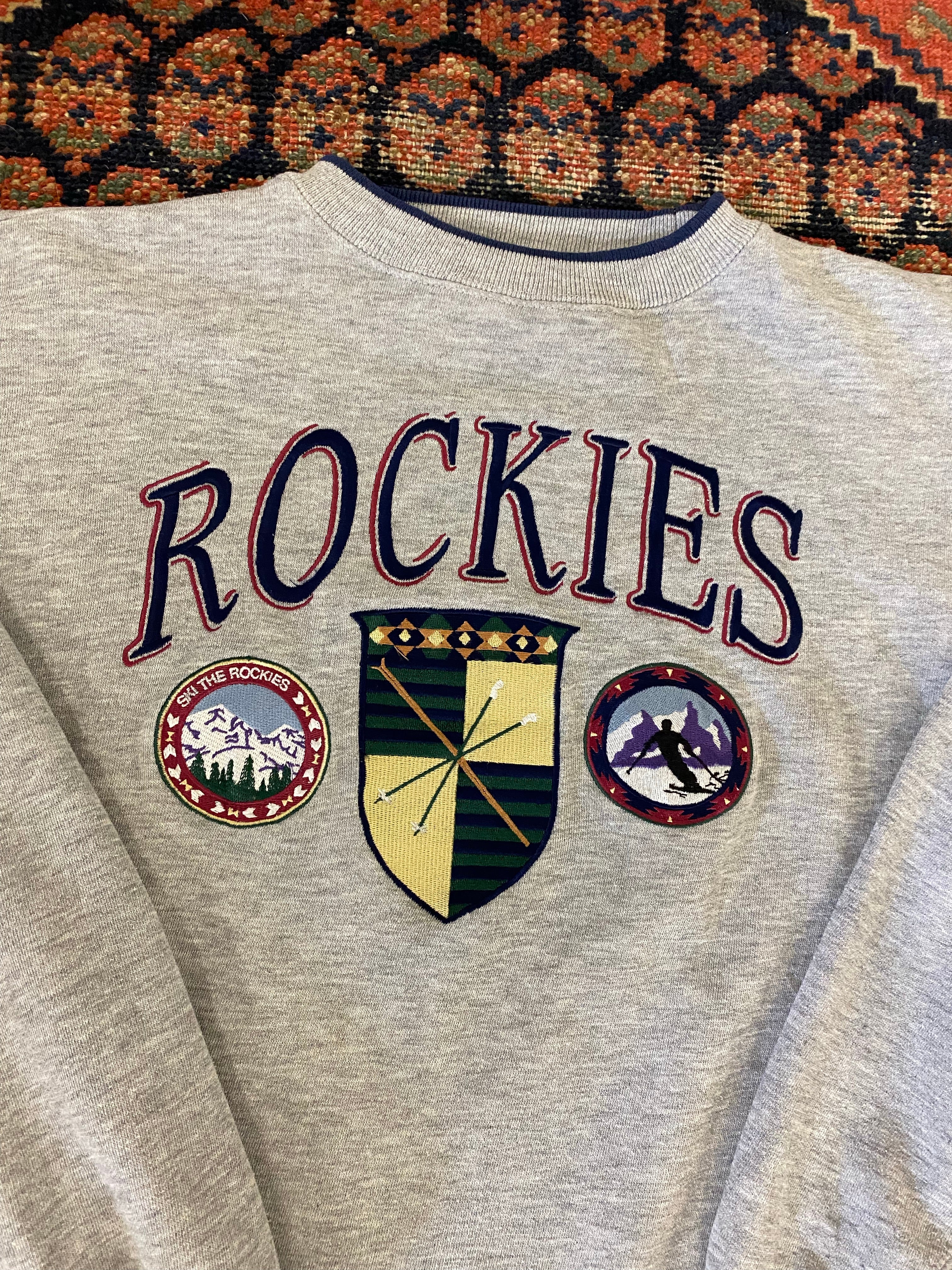 Vintage Embroidered Rockies Crewneck - S