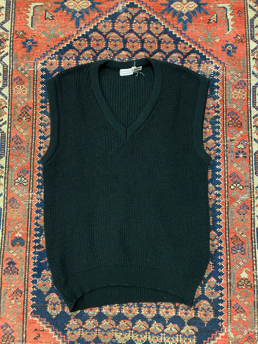 90s Knitted V Neck - L