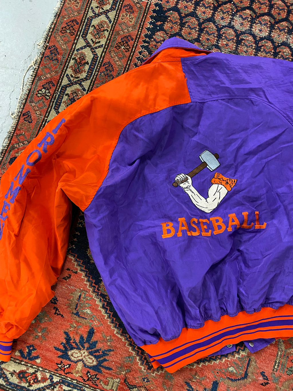 Vintage Satin Baseball Jacket - L