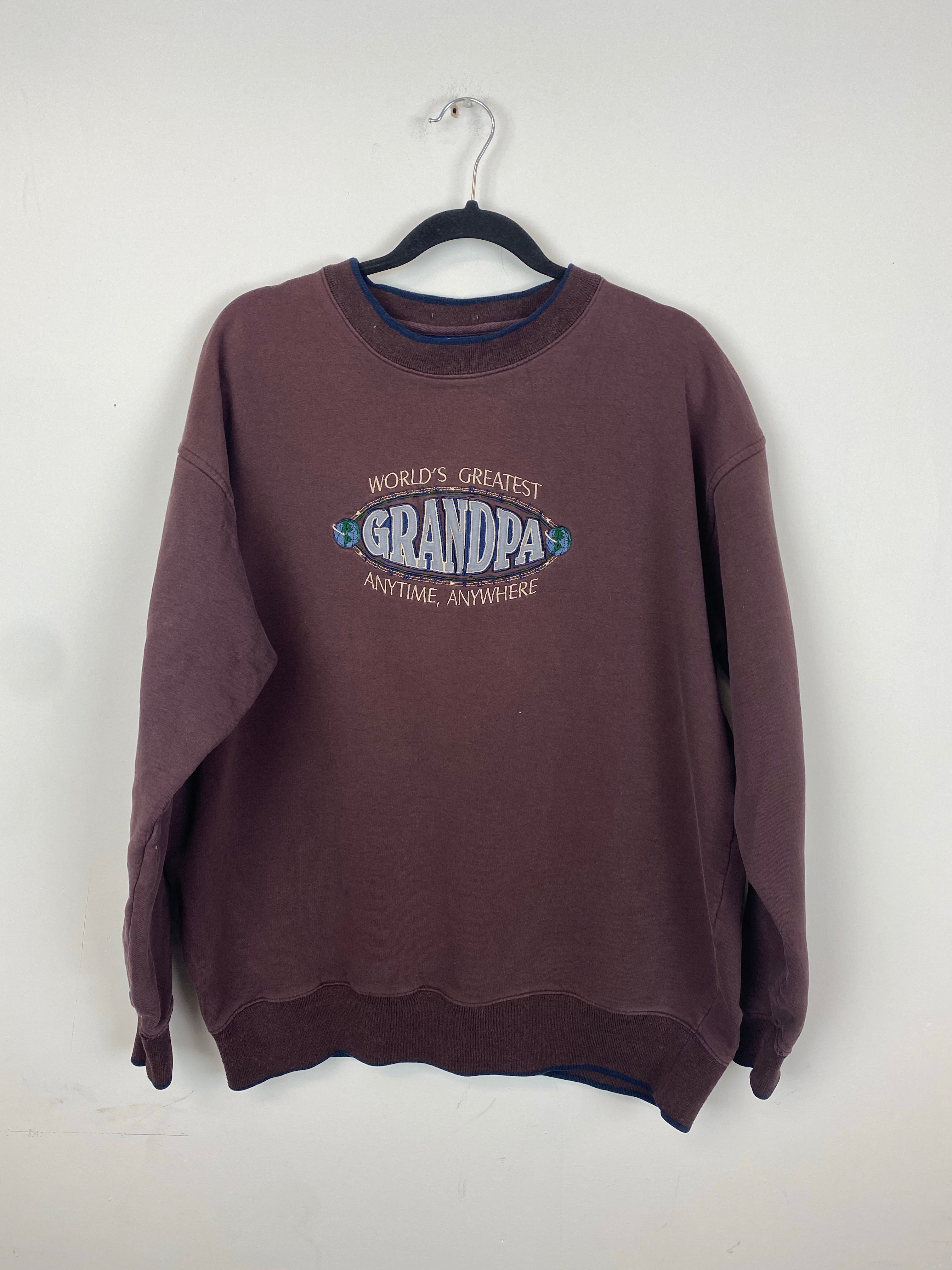 Vintage embroidered worlds greatest Grandpa crewneck - M/L
