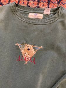 Vintage embroidered Alaska Crewneck - L