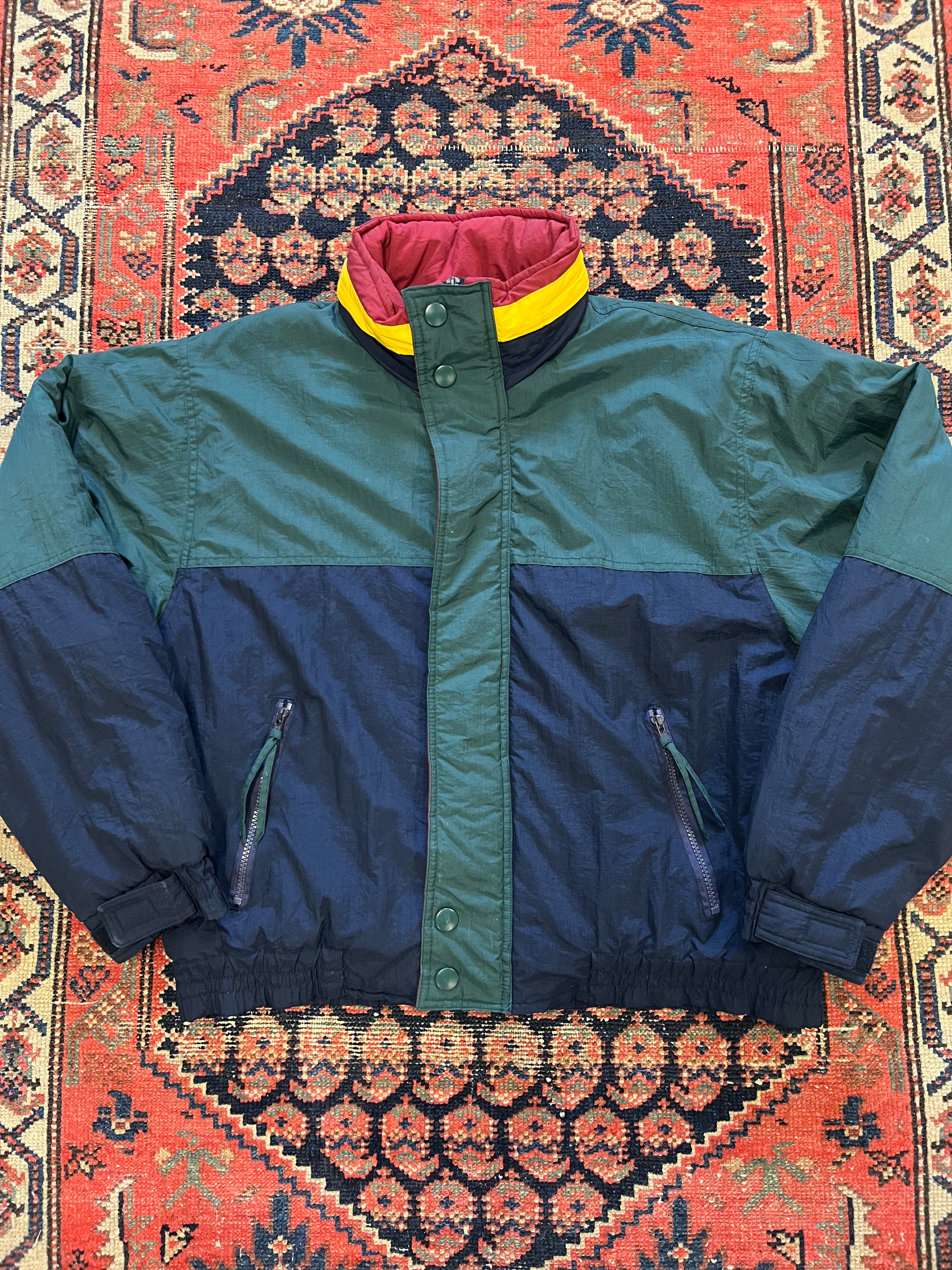VINTAGE COLOUR BLOCKED JACKET - SMALL