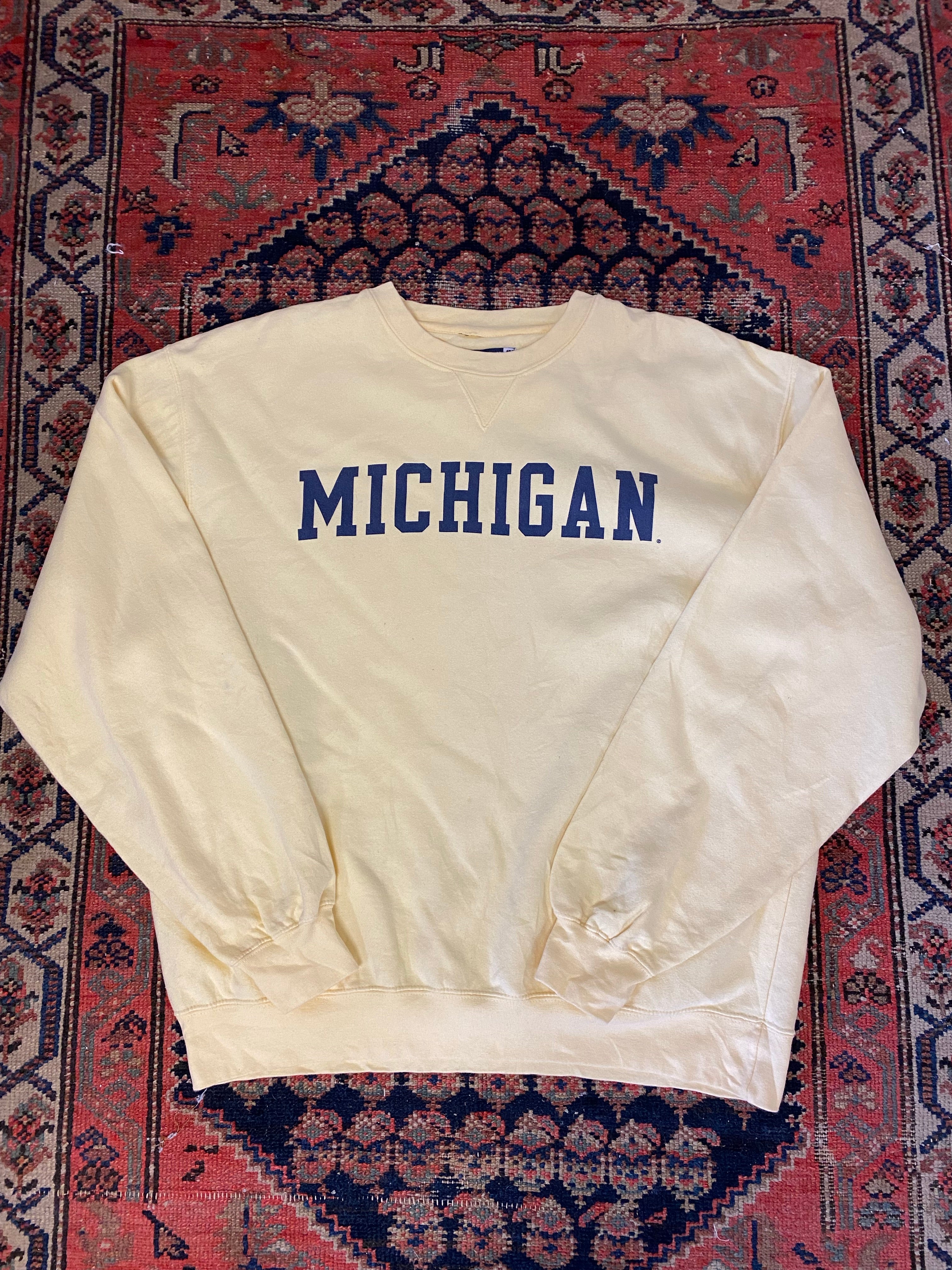 Vintage Yellow Michigan Crewneck - L