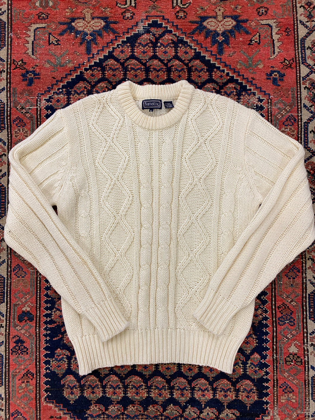 Vintage Cable Knit Sweater - S