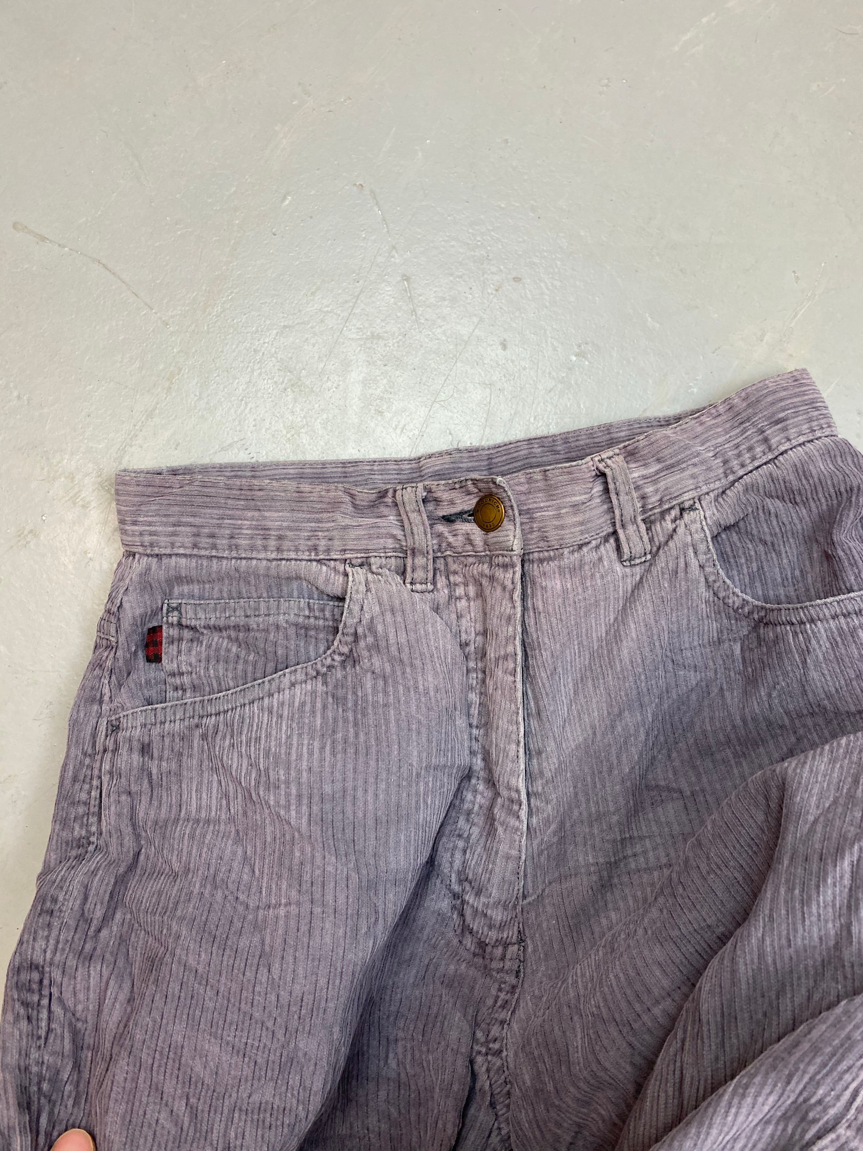 Vintage stone wash purple corduroy pants