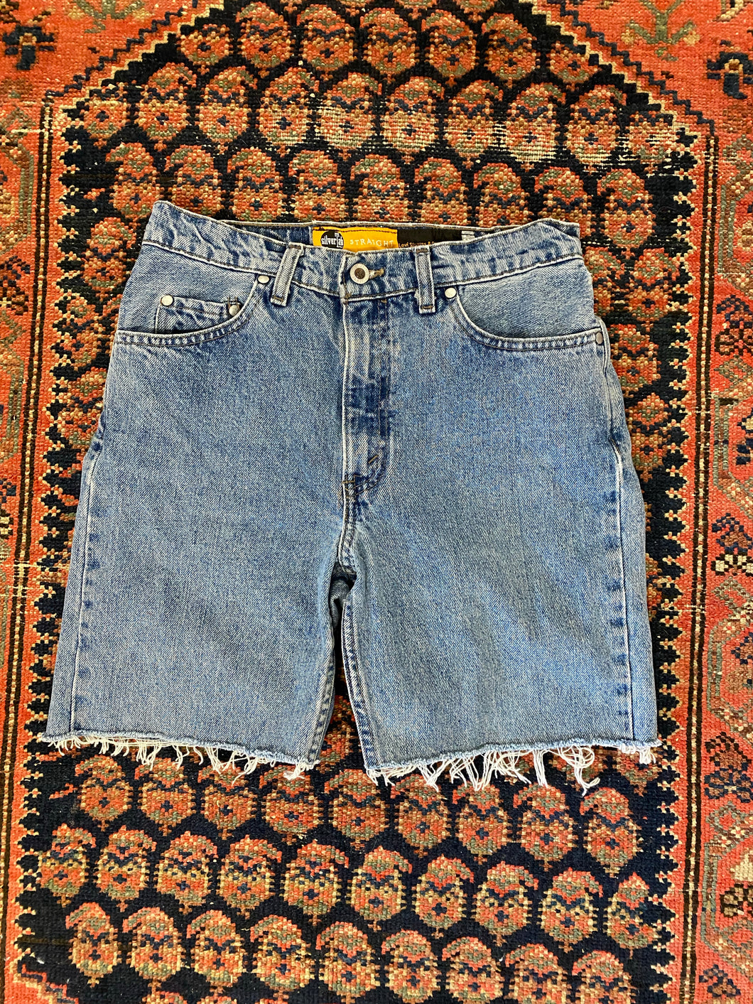 Vintage Levis Silvertab High Waisted Denim Shorts - 28in