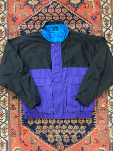 90s Colour Blocked Windbreaker Jacket - M