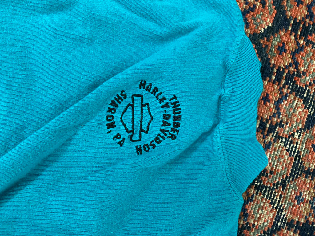 90s Harley Davison Teal Tank - M