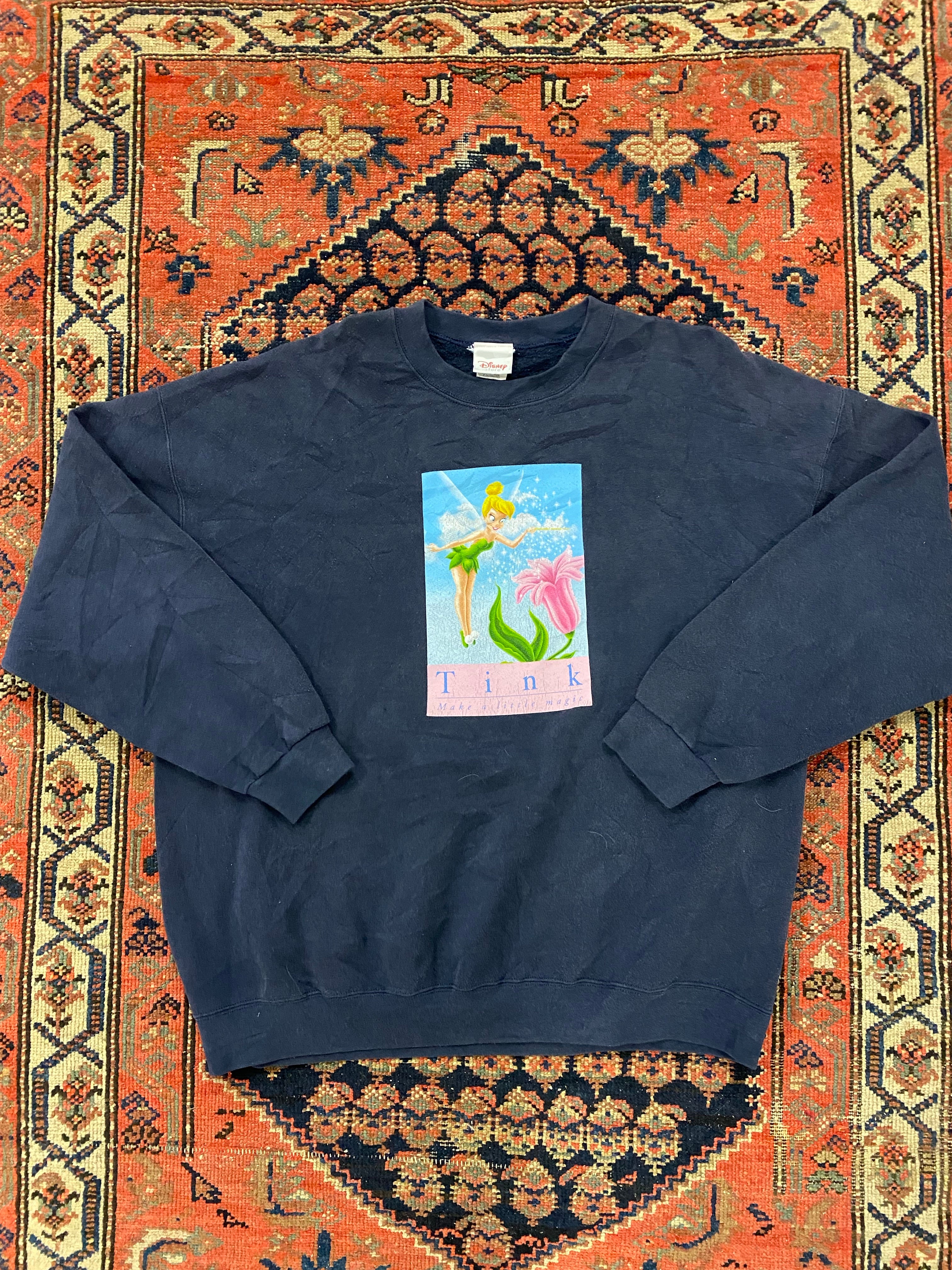90s Tinker bell Crewneck - L