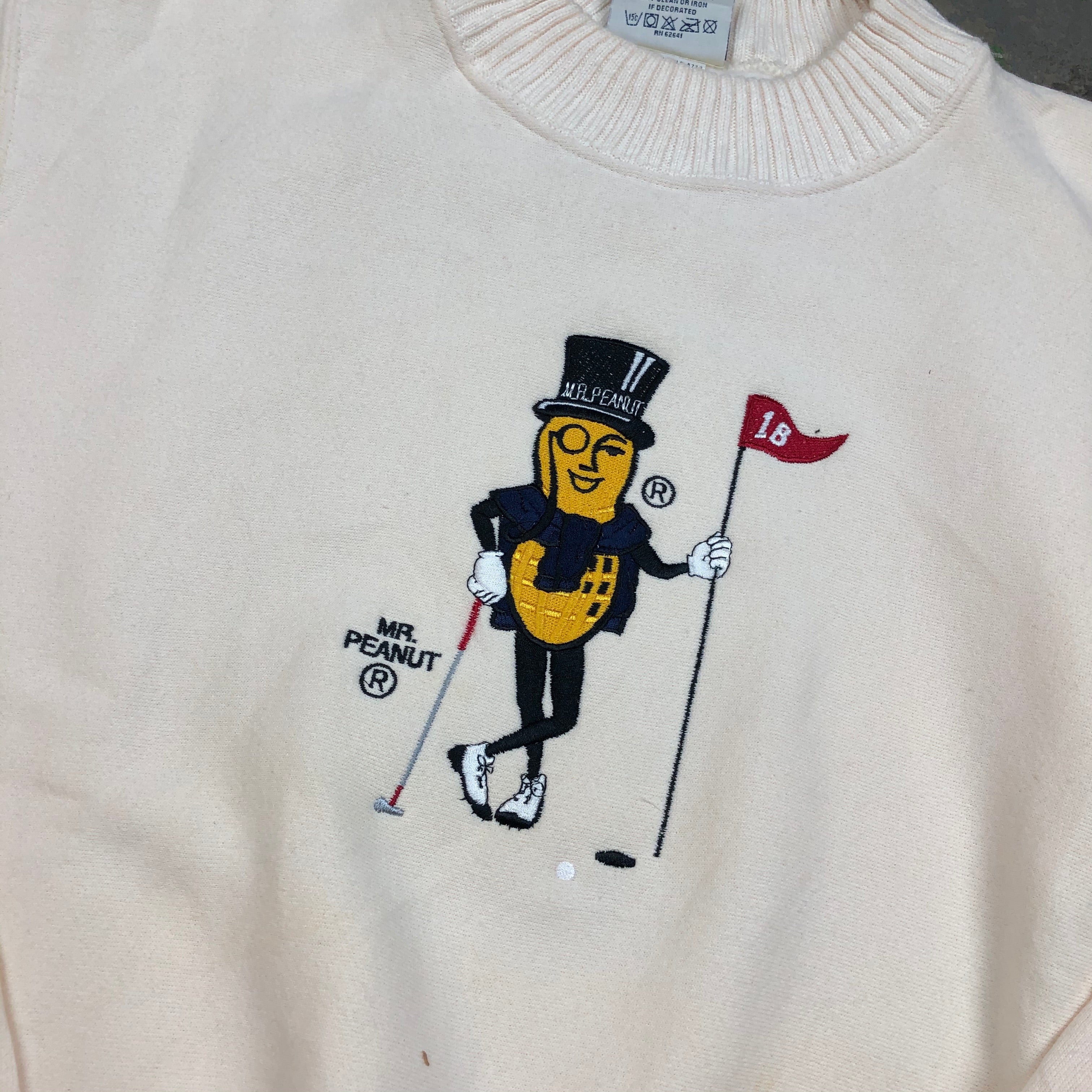Embroidered Mr peanuts Crewneck