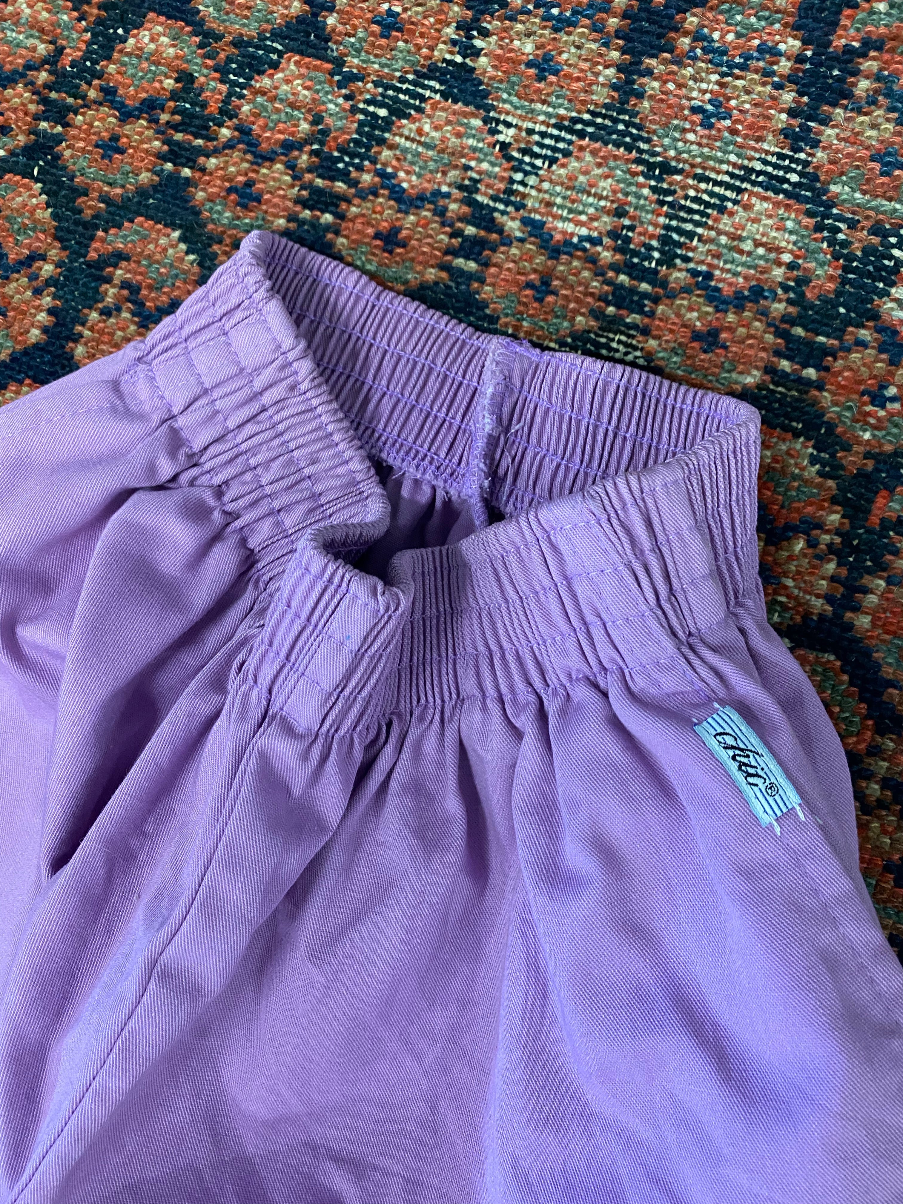 Vintage Purple Cotton Shorts - 22in