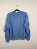 Baby blue champion script crewneck - S/M