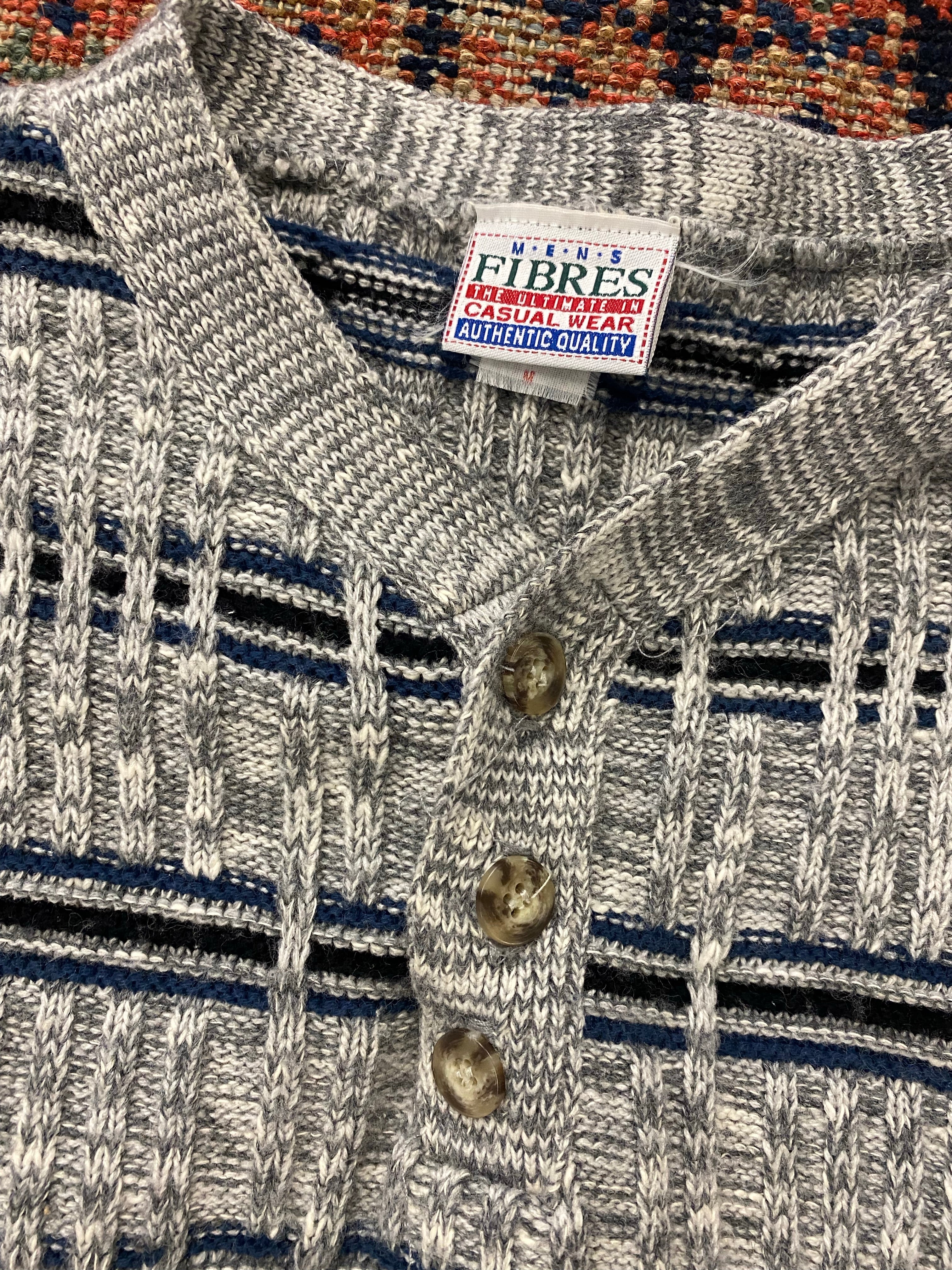 Vintage Henley Knit Sweater - S
