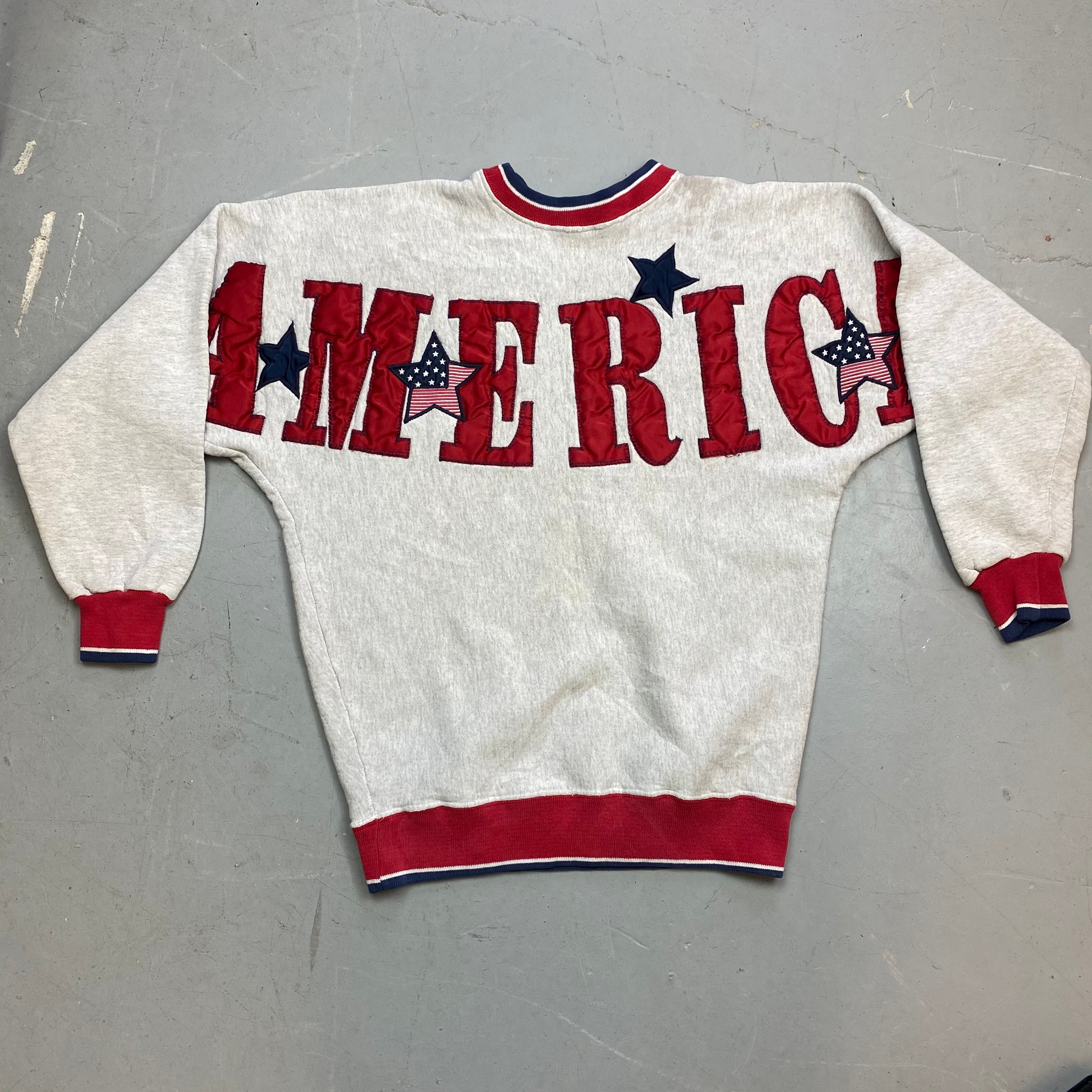 Embroidered American crewneck