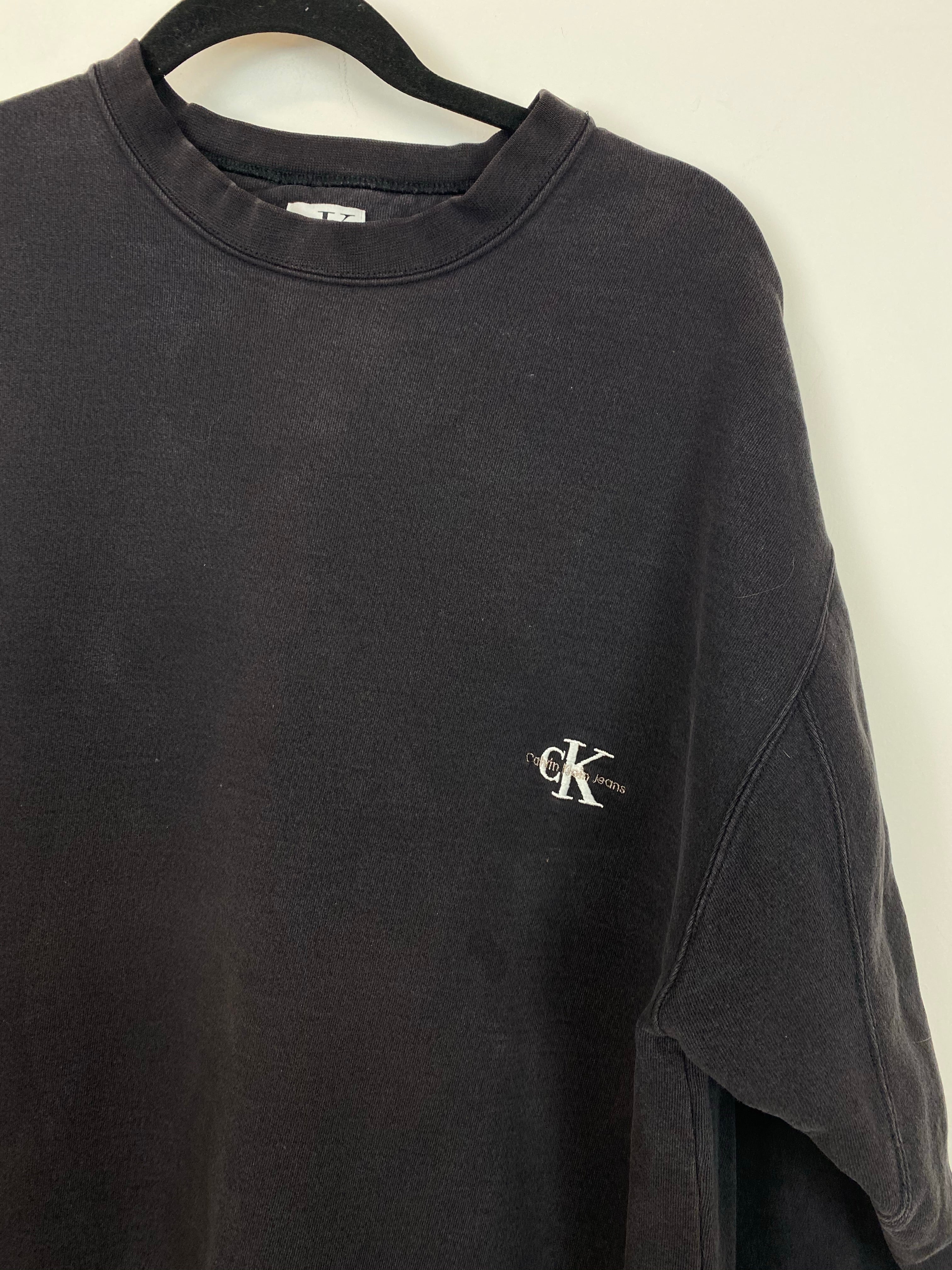 90s embroidered Calvin Klein crewneck - S/M