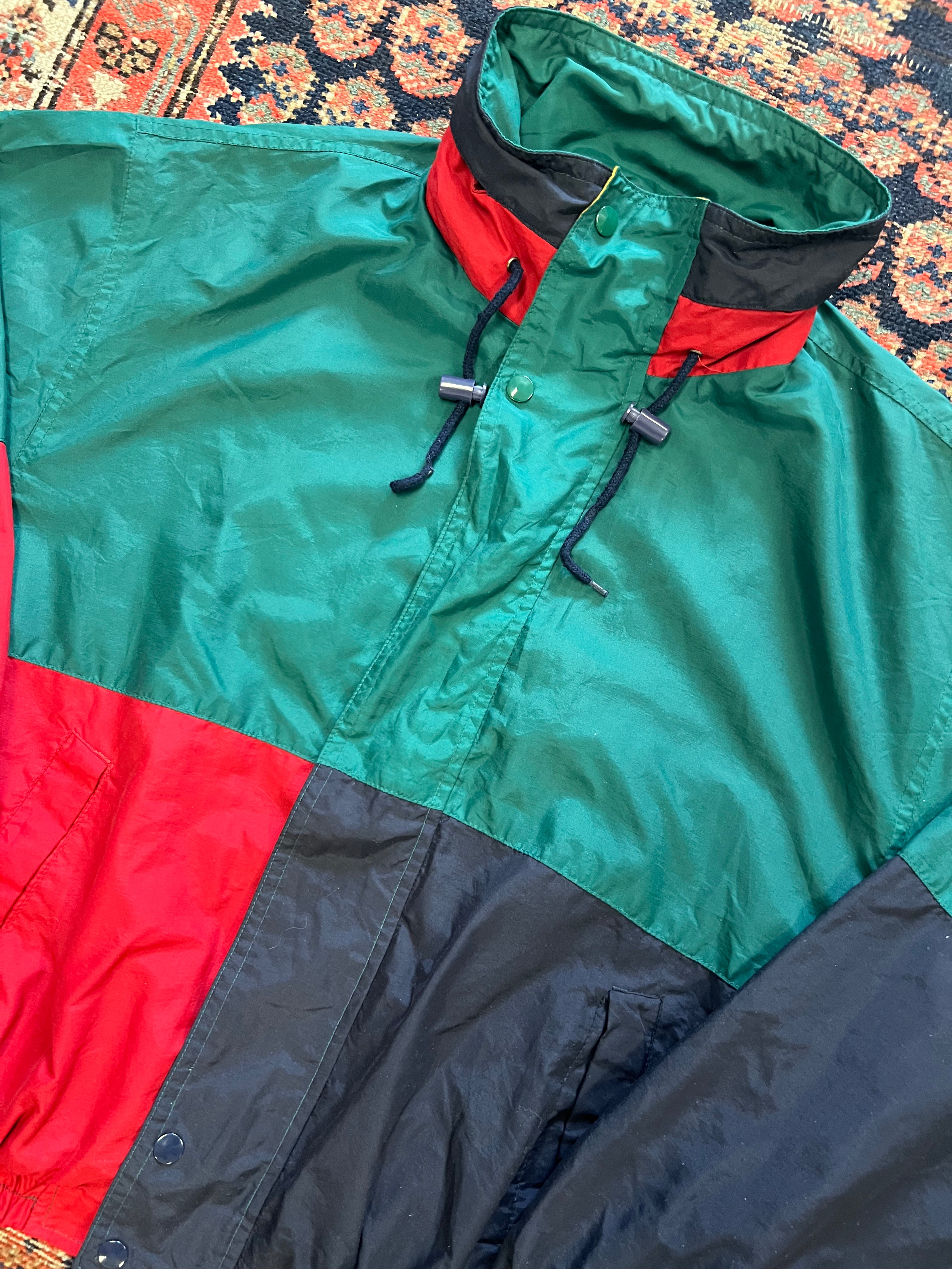 VINTAGE COLOUR BLOCKED WINDBREAKER - SMALL