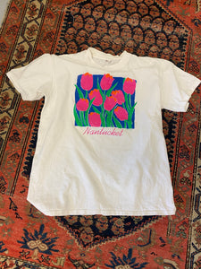 1991 Painted Flower T Shirt - XS