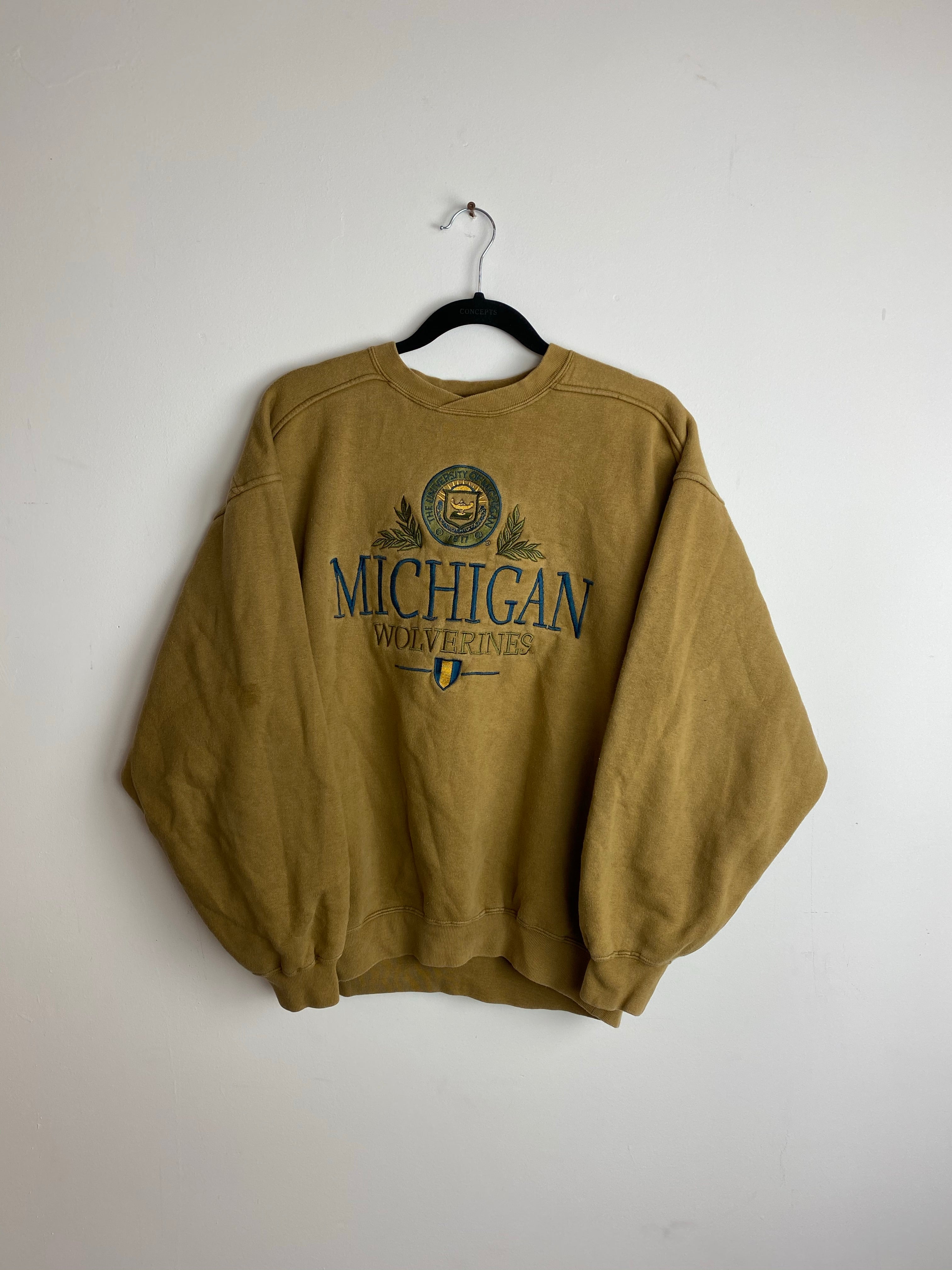 Embroidered Michigan crewneck