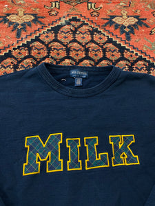 Vintage Embroidered Milk Crewneck - S/M