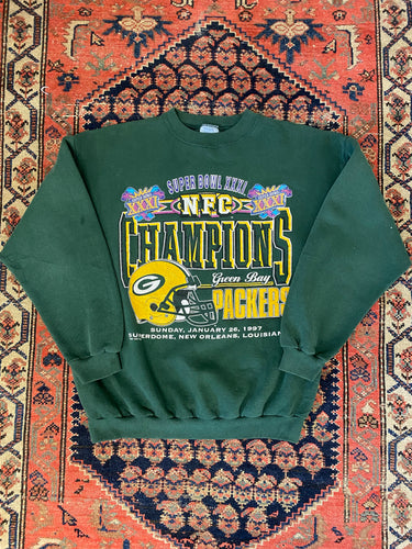 Vintage 1990s Green Bay Packers NFC Champions Super Bowl Shirt