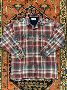 Vintage Plaid Button Up Shirt - M