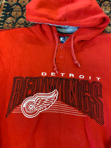 90s Detroit Red Wings Starter Hockey Hoodie - M