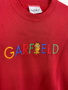 90s Embroidered Garfield crewneck - men’s XS