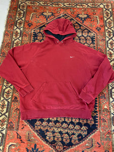 2000s Burgundy Nike hoodie - S/M