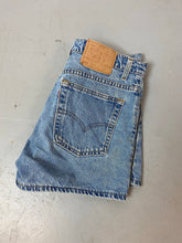 Load image into Gallery viewer, Vintage High Waisted Levies Hemmed Denim Shorts - 33in
