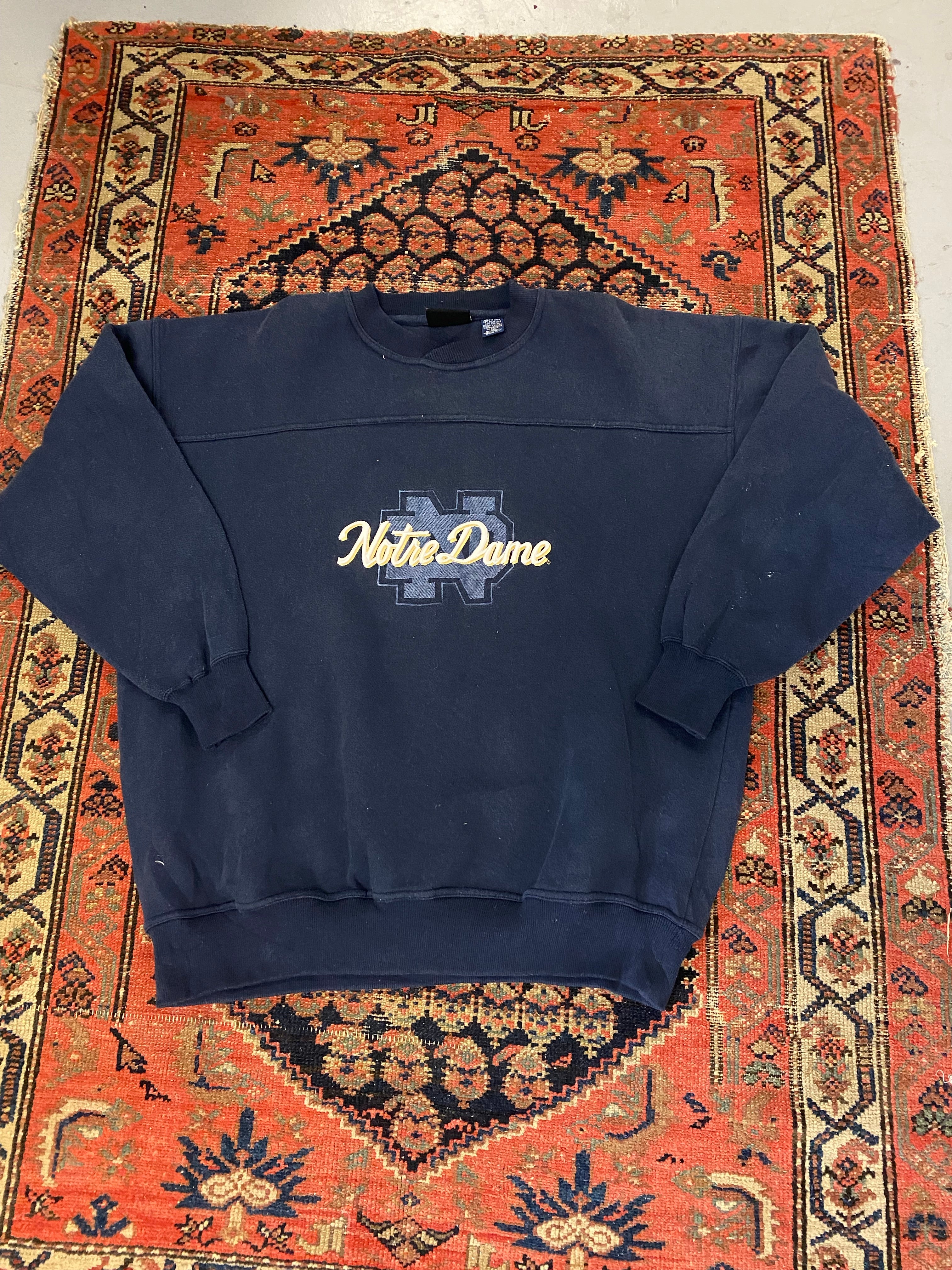Vintage Embroidered Notre Dame Crewneck - L/XL