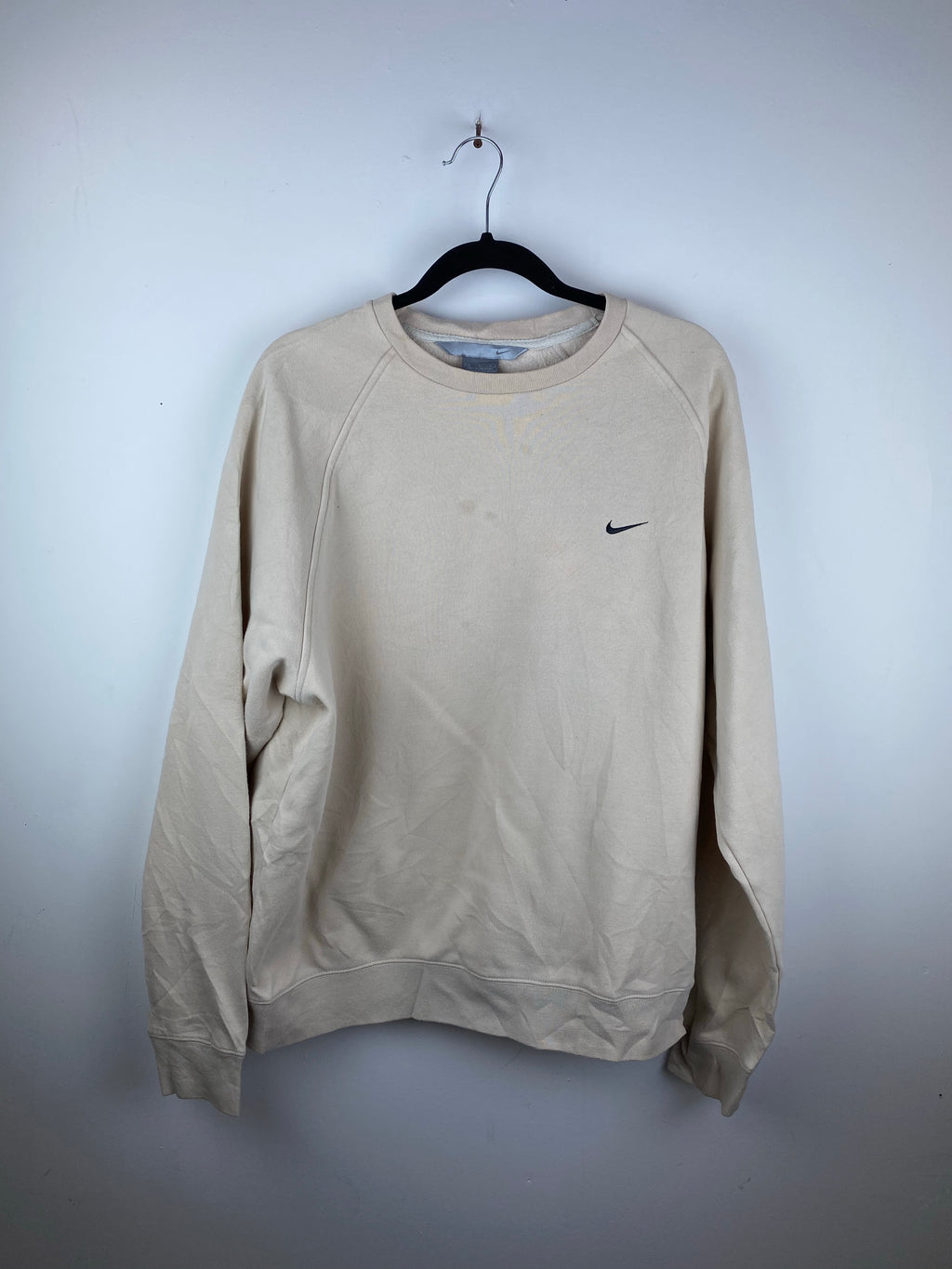 Creme Nike check crewneck