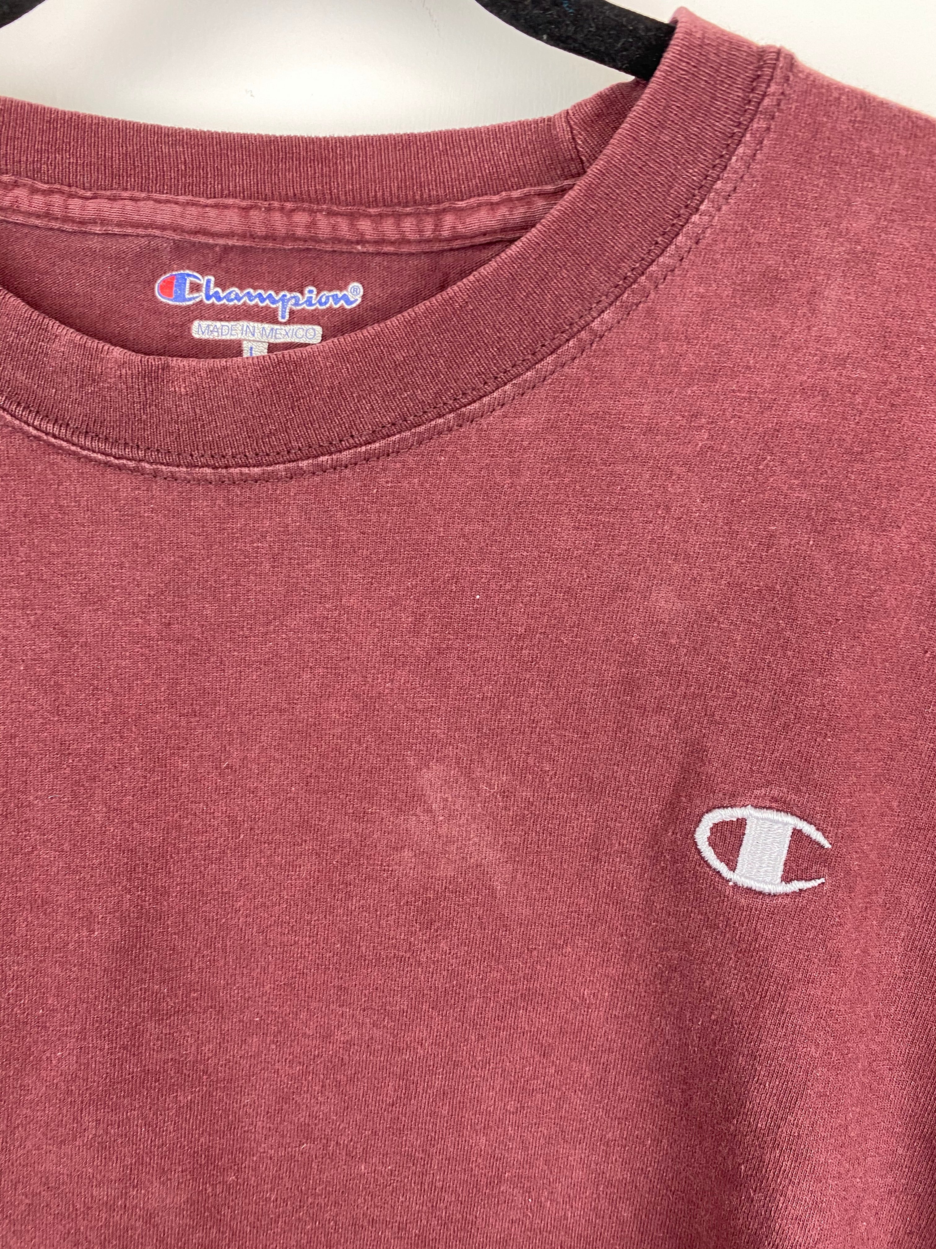 Burgundy champion t shirt