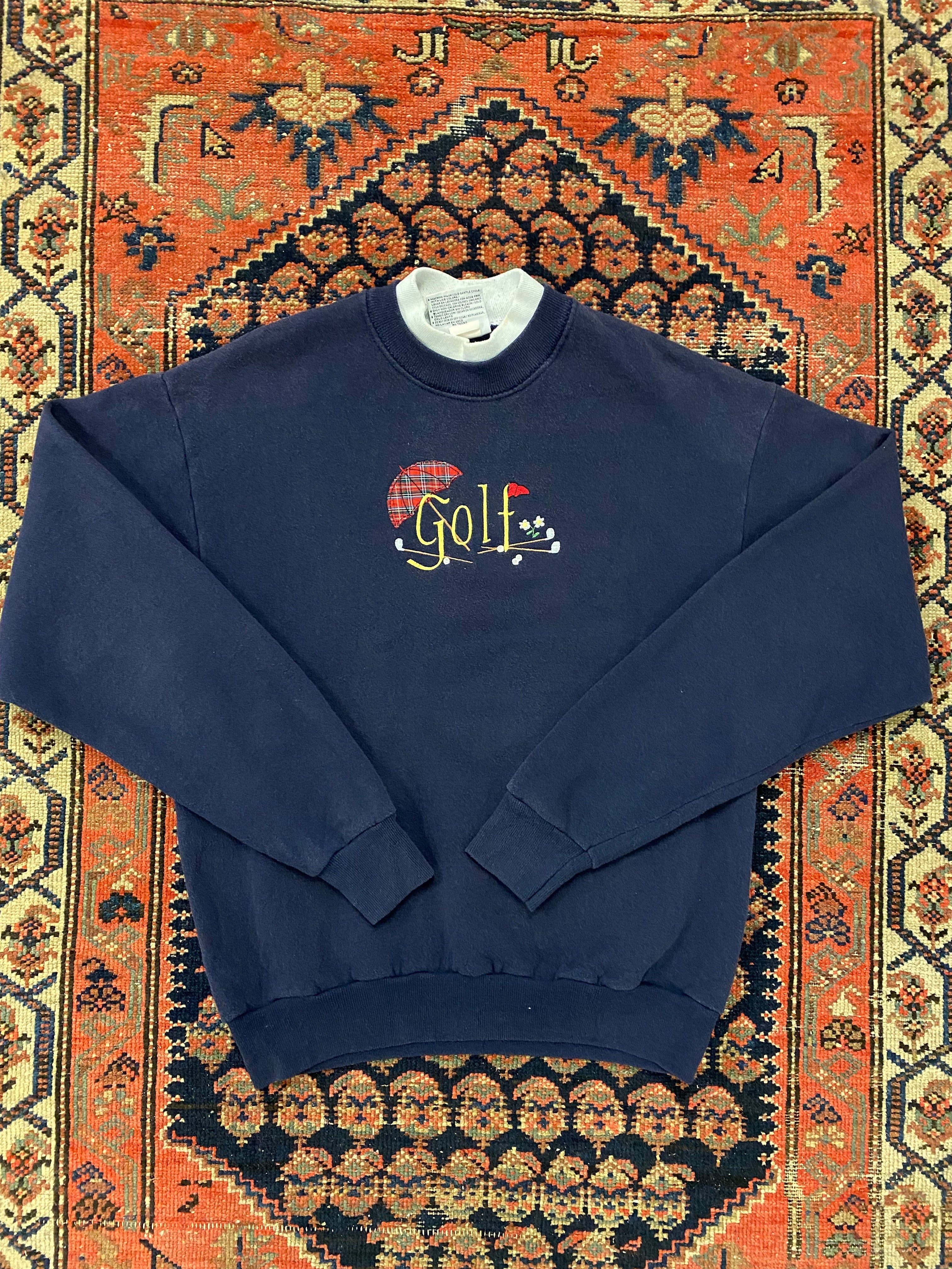Vintage Embroidered Golf Crewneck - S