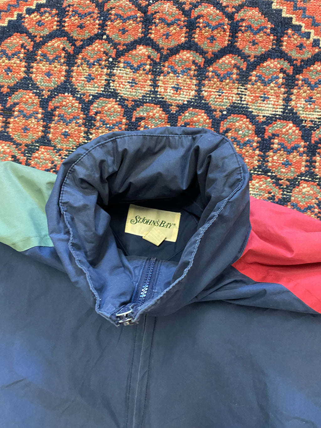 Vintage colour blocked windbreaker - M