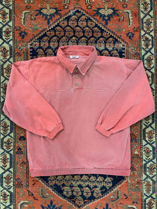 Vintage Stone Wash Collared Long Sleeve - S