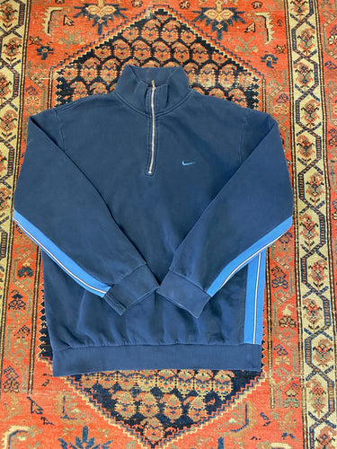 2000s Nike Quarter Zip Crewneck - L