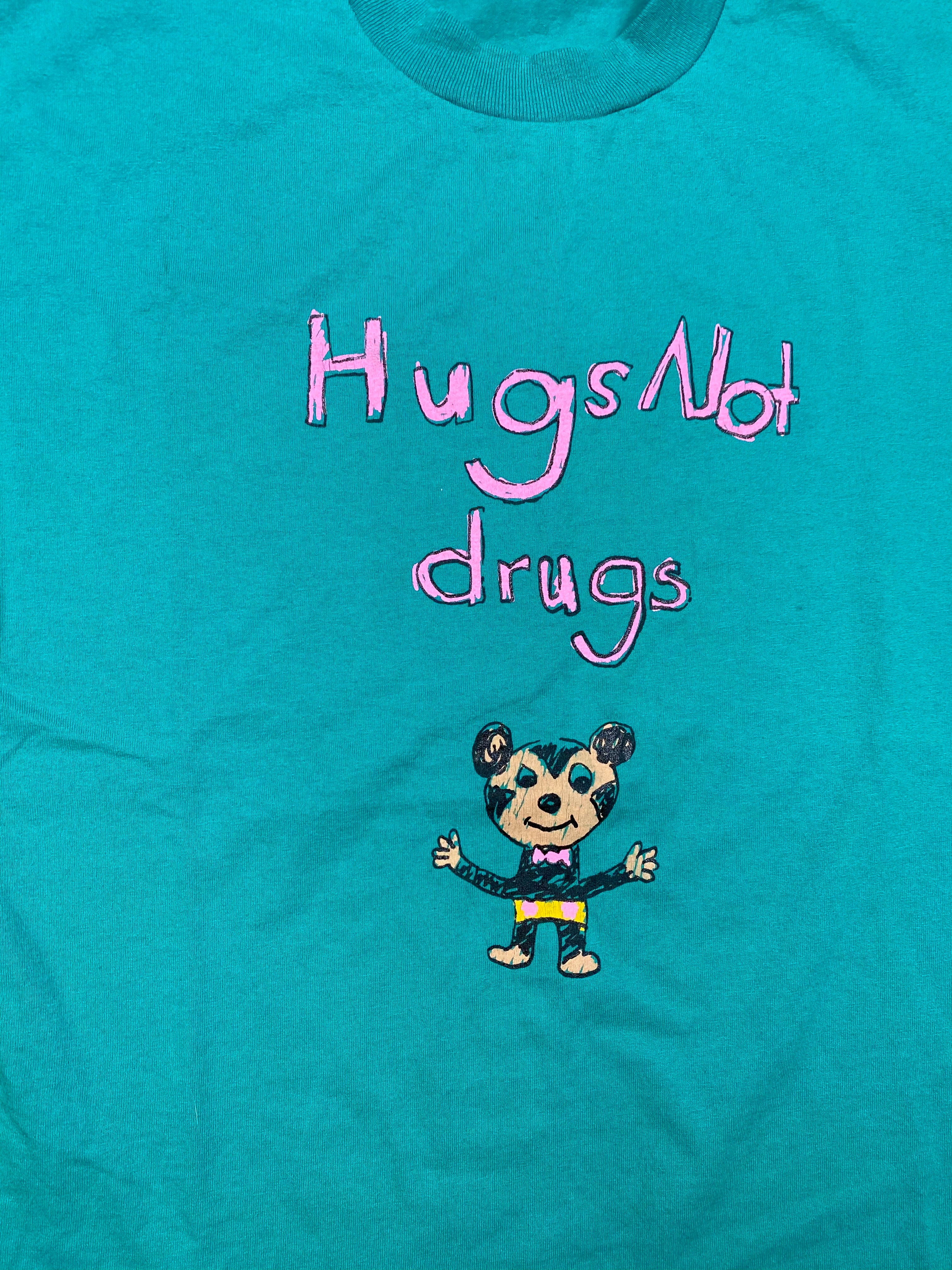 90s Hugs not drugs t shirt