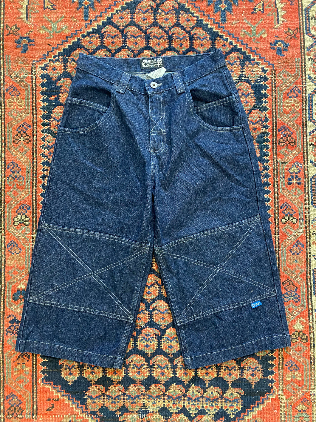 Vintage long guess denim shorts - 28IN/W