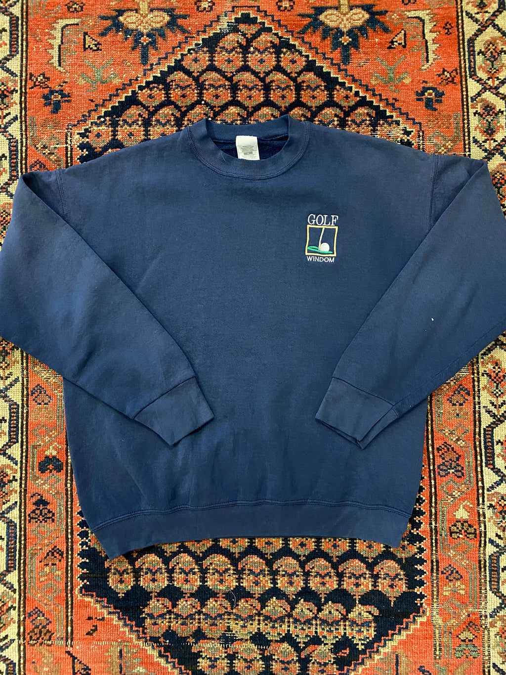 Vintage Embroidered Golf Wisdom Crewneck - S/M