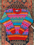 90s On Call Colourful Knit Sweater - L