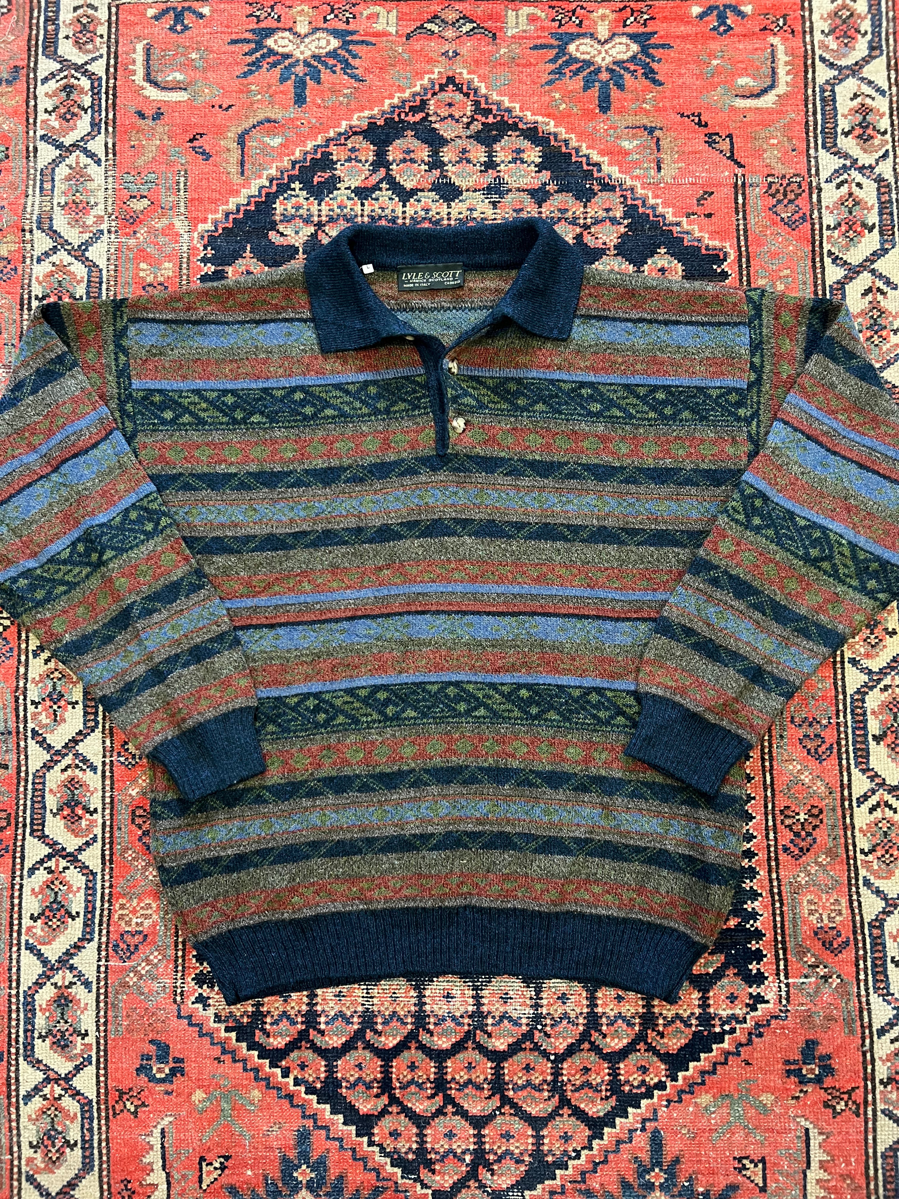VINTAGE KNIT SWEATER - LARGE