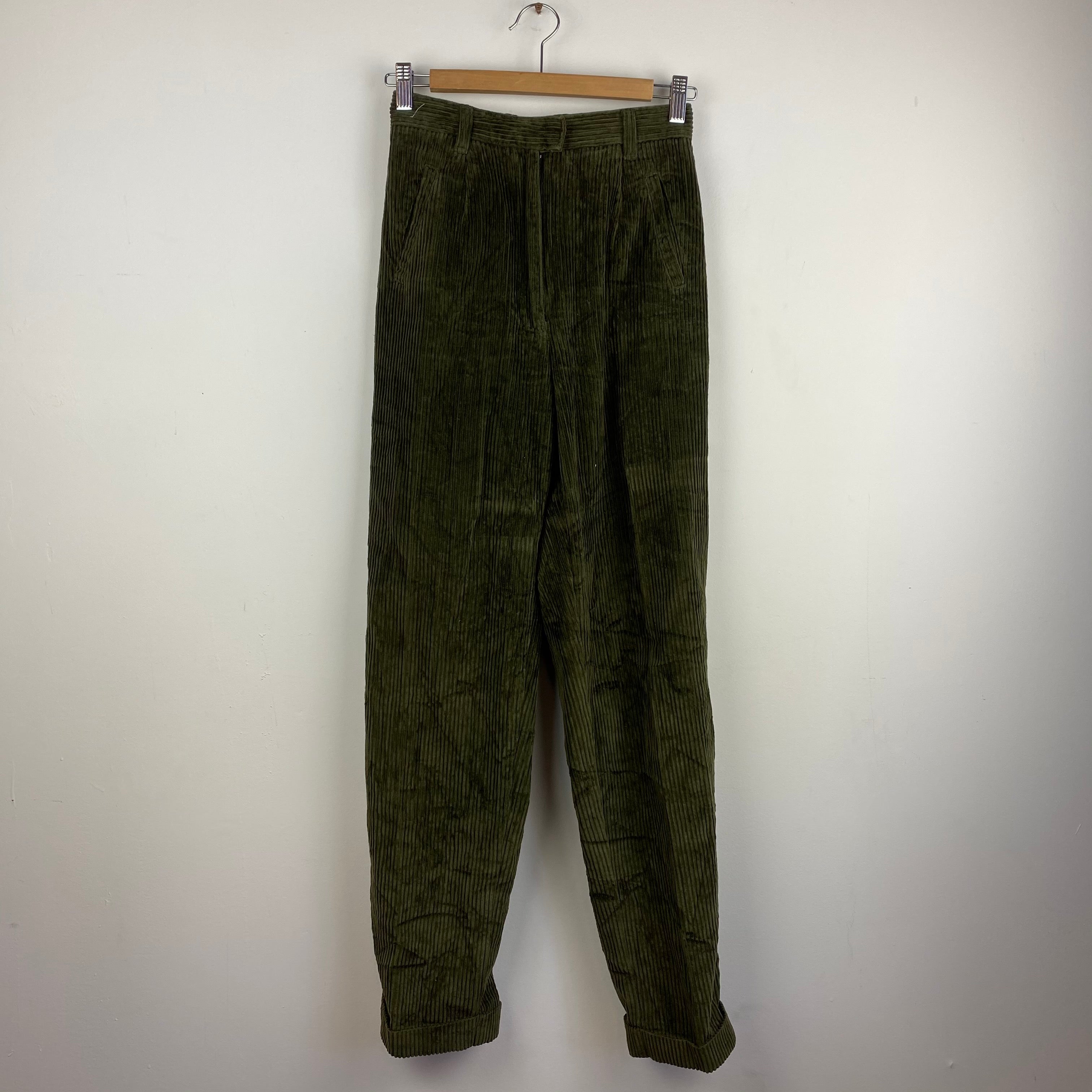 High waisted corduroy pants